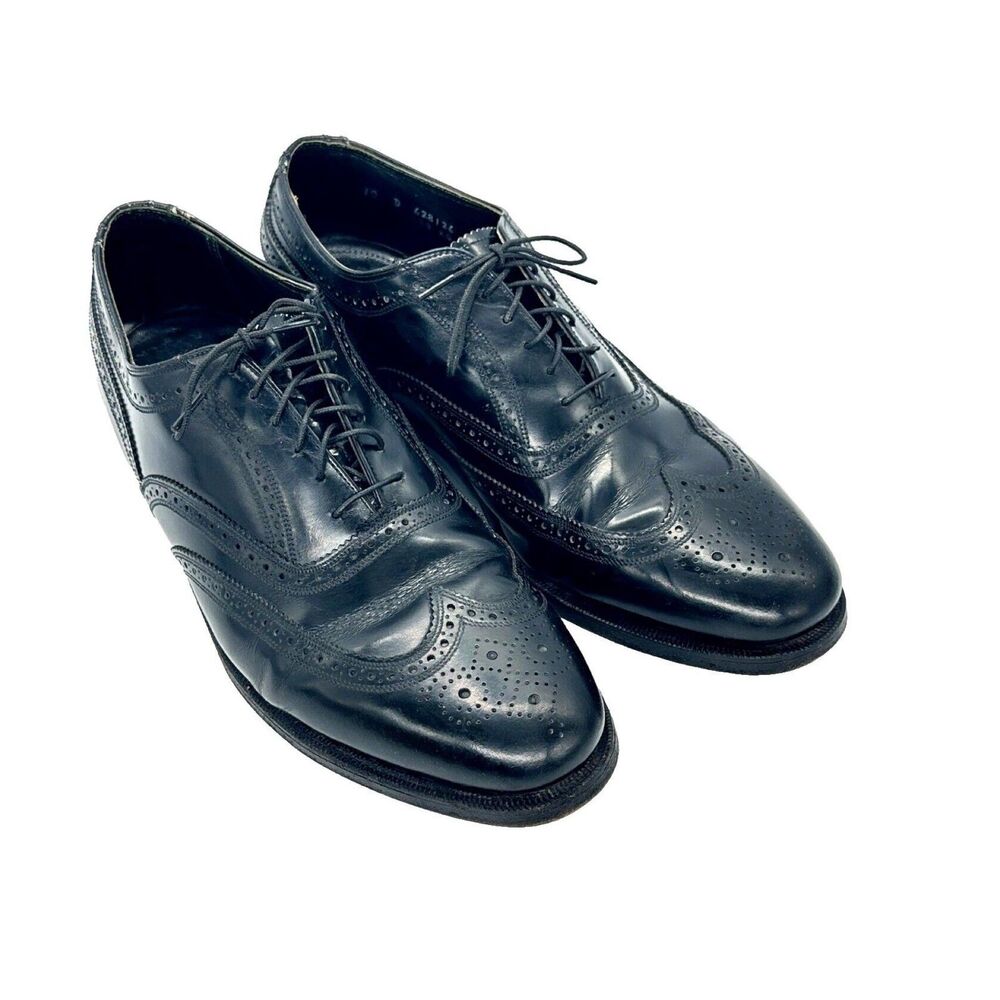 Florsheim Imperial 628126 Black Wingtip Dress Shoes Men's Size 10 D